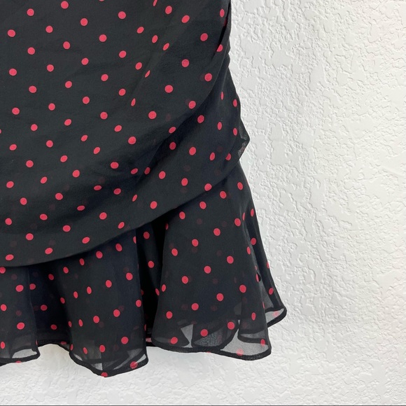 Veronica Beard 'Millie' Polka Dot Ruched Draped Mini Skirt - Picture 5 of 8